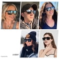 thumbnail image 4 of Gafas de sol cuadradas polarizadas LYZOIT sobredimensionadas con protección UV400 para hombres y mujeres, 4 of 6