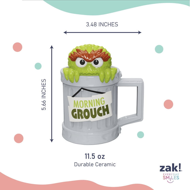 Zak Designs 11.5oz Oscar the Grouch Ceramic Sculpted Mug - Walmart.com