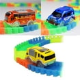 thumbnail image 2 of stanreset 3 pcs/set Track Car Includes Red Bus Blue Police and Yellow Truck Cars with 5 LED Lights, 2 of 6