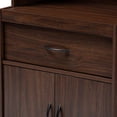 thumbnail image 5 of Baxton Studio Laurana Modern and Contemporary Dark Walnut Kitchen Cabinet and Hutch, 5 of 5
