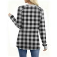 thumbnail image 4 of Christmas round-neck checked sweatershirts, printed long-sleeved tops, Fall and winter fashion outfits, 4 of 8