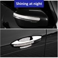 thumbnail image 3 of 10pcs Car Rhine Bling Door Handle Reflective Trim Stickers Protective Film Strips Set, Universal Side Rear View, 3 of 5