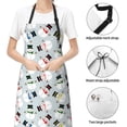 thumbnail image 6 of Lsque Colorful Hat Snowman Waterproof Apron Chef Aprons for Men Heavy Duty Chemical Work Apron Extra Long Grilling Aprons with Adjustable Bib Apron, 6 of 9