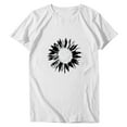 thumbnail image 2 of Aoochasliy Womens Blouses Short Sleeve Plus Size Sunflower Prints Round Neck Dressy T-shirt Shirts, 2 of 5