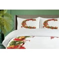 thumbnail image 4 of Ambesonne Christmas Alphabet Duvet Cover Sets, Motif C Letter, 2-Queen, Pearl and Olive Green, 4 of 7