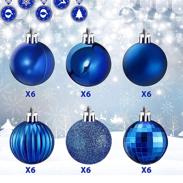 Matsuzay 30 piezas de bolas de Navidad adornos inastillables decoraciones para árboles de Navidad juego de bolas colgantes para decoración de fiesta de Kits de decoración para fiestas gris oscuro Matsuzay HA007626-09B