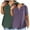 2Pcs-Army Green+Purple, variant on GERsome 2 Pack Plus Size V Neck T-Shirts for Women Short Sleeve Solid Color Tunics Tops Basic Summer Tee Blouses, Sizes L-5XL