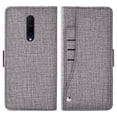thumbnail image 4 of OnePlus 7T Pro Case, iCoverCase Genuine Leather Wallet Case Slim Fit Folio Book Design with Stand and Card Slots Flip Case Cover for OnePlus 7T Pro (Gray), 4 of 5