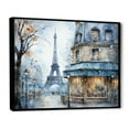 thumbnail image 2 of Designart "Urban Parisian Street in Grey Tones IV" Cityscapes Framed Wall Art - Industrial Grey Paris Entryway Framed Wall Art Print, 2 of 6
