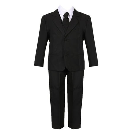 Rain Kids Baby Boys Black Straight Jacket 5 pc Special Occasion Suit Set