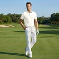 thumbnail image 5 of Mens Polo Shirts Short Sleeve Beach Wedding Guest Dress Shirt Relaxed Fit Casual Comfy Moisture Wicking Shirts, 3XL, 5 of 8