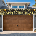 thumbnail image 6 of Gorgeous Black Background Happy 30th Birthday Banner with Golden Balloons Fireworks Party Supplies Photography Props Birthday Decoration Backdrop Party Decor, 6 of 7