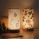 thumbnail image 4 of Lámpara de mesa de tela sencilla for dormitorio, ambiente de noche, madera, cambio de luz de tres colores, 4 of 6
