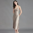 thumbnail image 4 of Camisón de mujer, vestido de dormir, camisones de cuello en V para mujer, ropa de dormir sexy sin mangas, 4 of 5