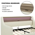 thumbnail image 5 of Bellemave Upholstered Plywood, Medium Density Fiberboard, PU Leather LED Light twin size, 5 of 10
