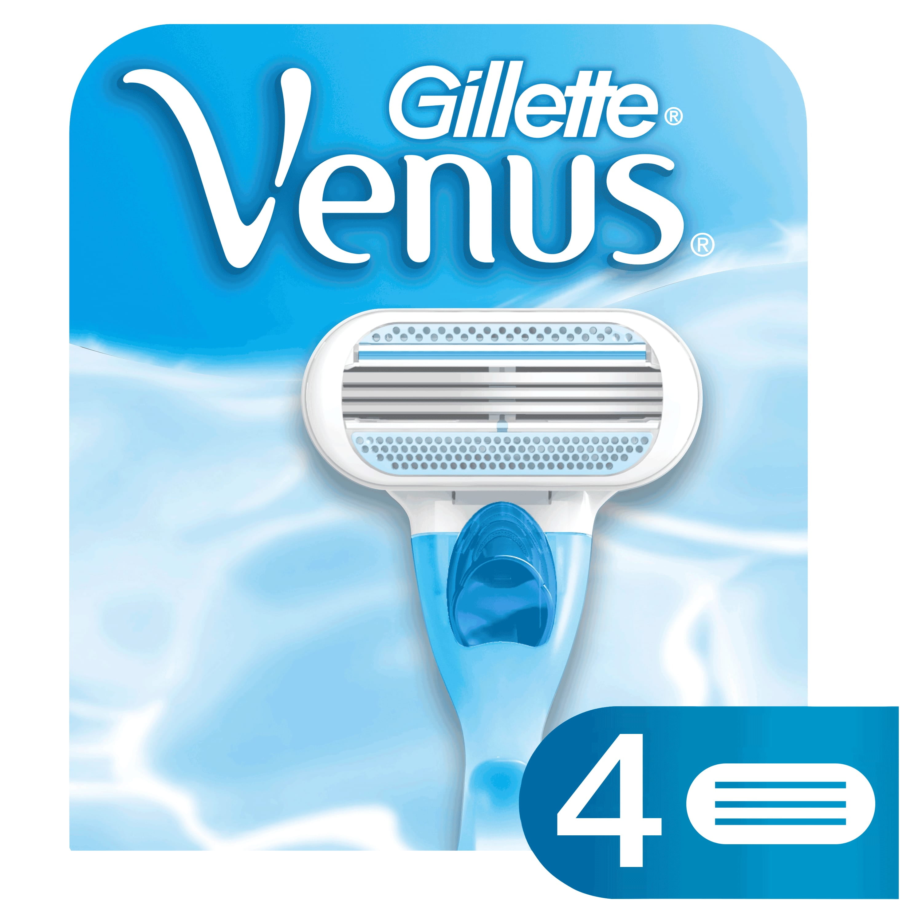 Gillette Venus Smooth Womens Razor Blades Refill, 4 ct