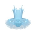 thumbnail image 5 of YiZYiF Kids Little Girls Spaghetti Straps Ballet Dance Gym Leotard Tutu Dress,Sizes 3T-8, 5 of 7