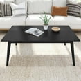 thumbnail image 4 of Plank+Beam Solid Wood 48" Mid Century Modern Coffee Tables for Living Room, Black, 4 of 8