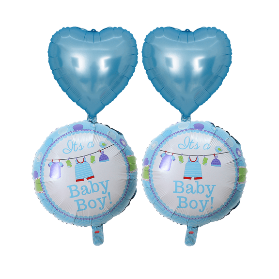Baby Boy Foil Balloon Bouquet Set Baby Shower Party Decoration Blue