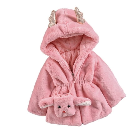 

Kids Jackets for Girls Boys Baby Winter Solid Cartoon Sweater Jacket Plus Velvet Thickening Coat Cloak Jacket Outerwear