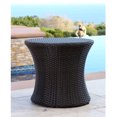 Devon and Claire Laguna Outdoor Espresso Brown Wicker End Table