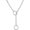 Silver Ring, variant on Heart O Ring Slip Chain Choker Necklace for Women Men Stainless Steel Cuban Chain Y-shape Necklaces Punk Rock Adjustable Lariat Y Necklace Prom Necklaces