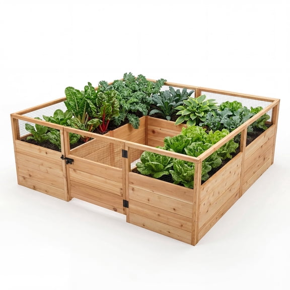 Outdoor Living Today Raised Garden Bed Western Red Cedar 1-Count 8x8