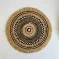 thumbnail image 5 of Fymlhomi Woven coaster Nordic placemat cotton linen table heat mat shooting props Round jute decorative mat--Diameter: 15inches/38cm, 5 of 5