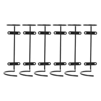 BESTOYARD 6Pcs Black Metal Hanging Wine Rack Strong Sturdy Wall Mounted Wine Bottle Display Holder