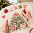 thumbnail image 5 of 2026 Christmas Tree Pearl Painting Kits for Adults, 3D Vintage Diamond Art With Frame, Bead Painting Kit Hang Wall Art Holiday Decor, Craft Lovers Ideal As A Handmade Holiday Gifts, 5 of 6