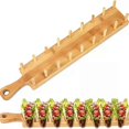 thumbnail image 1 of Bamboo Wooden Taco Holder Taco Display Stand Burrito Tortilla Plate Tray Food Holder Potato Chips Corn Roll Rack Burritos Rack, 1 of 5
