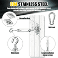 thumbnail image 3 of 92 Pieces Shade Sail Hardware Kit Rust-Proof Shade Hardware Kit for Triangle Rectangle Shade Sail Installation Silver, 3 of 6