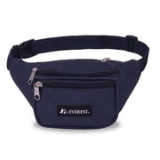 Everest 11.5" Signature Waist Pack - Standard, Navy All Ages, Unisex 044KD-NY, Crossbody Fanny Pack Belt Bag