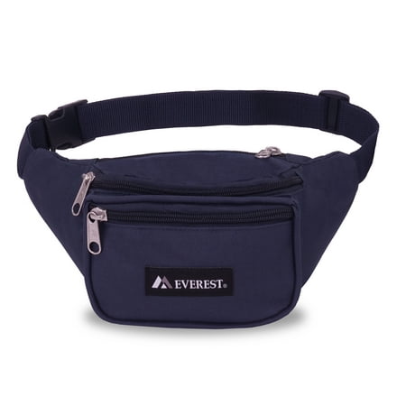 Everest 11.5" Signature Waist Pack - Standard, Navy All Ages, Unisex 044KD-NY, Crossbody Fanny Pack Belt Bag