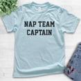 thumbnail image 2 of Kids Nap Team Captain T-shirt, Youth Kids Boy Girl T-Shirt, Lazy T-shirt, Napping Shirt, Nap Shirt, Light Blue, Small, 2 of 4