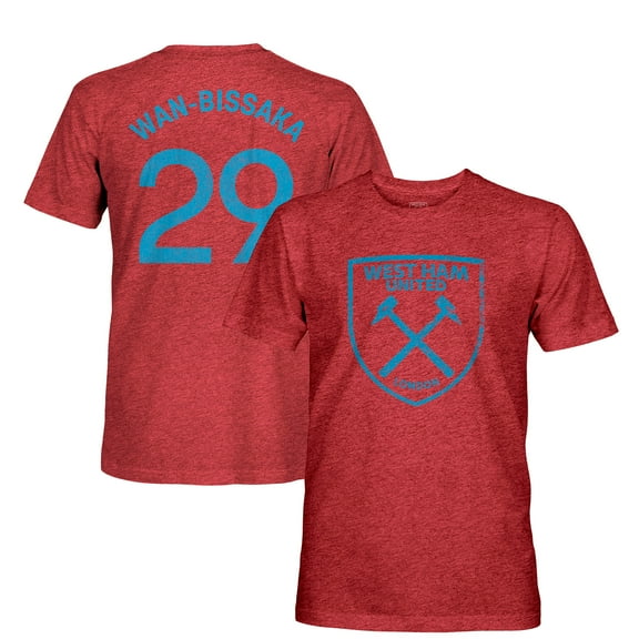 Men's 1863FC Aaron Wan-Bissaka Maroon West Ham United Retro Player Name & Number Tri-Blend T-Shirt