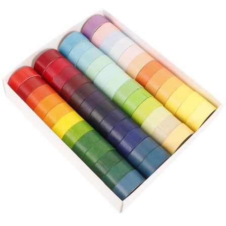 HOMEMAXS  48 Rolls Colored Washi Tape Double Sided Heavy Duty Stationery Supplies