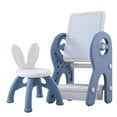 thumbnail image 2 of Gift For kids! 2 in 1 Kids Table & Chair, Painting Board with Storage, Children Activity Table Set for Drawing Reading Art/Kids Table and Chair Set, Drawing Board Writing Desk Toddlers Play Build, 2 of 8