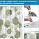 thumbnail image 4 of Dznils Cortina de Ducha de Tela Geométrica Verde Salvia, Cortina de Baño Abstracta Moderna con Ganchos, 72" x 72", 4 of 10