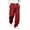 Red, variant on Mens Wide Leg Sweatpants Solid Color Elastic Waist Loose Baggy Sweatpants Fashion Casual Winter Drawstring Outdoor Workout Pants with Pockets