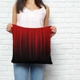 thumbnail image 2 of Dark Red Black Ombre Pillow Covers 18x18 Inch Decorative Throw Pillow Cover, Modern Abstract Art Striped Gradient Sofa Pillowcases Accent Cushion Case Home Decor Bedroom Living Room, 2 of 6