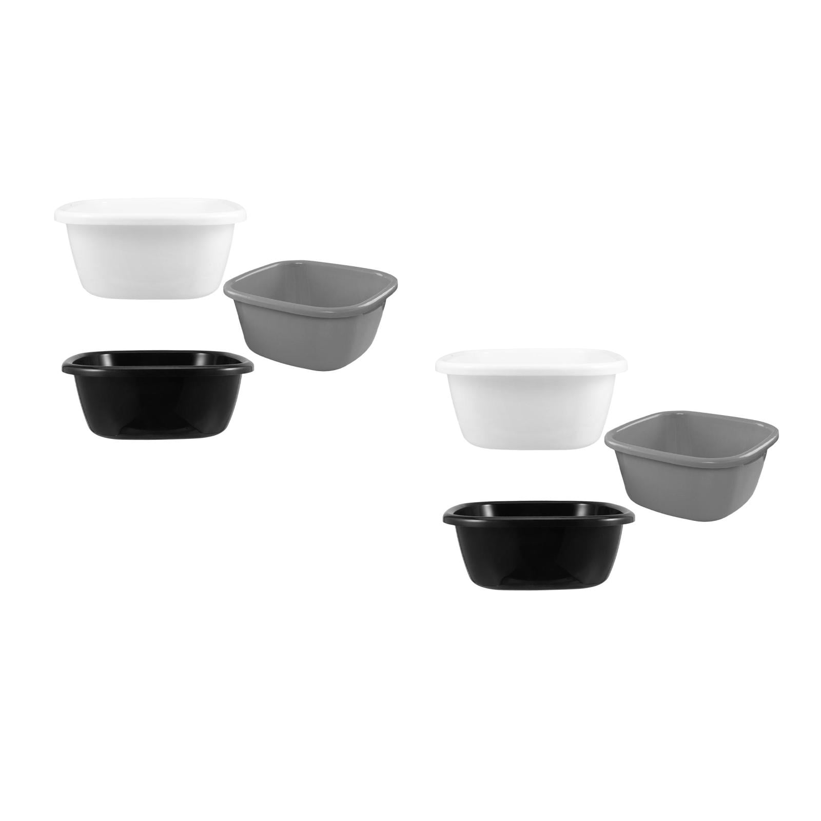 WHAMVOX WORGEOUS 6 pcs Plastic Foot Bath Tub for Soaking Feet Wash Basin Dish Tub Bathroom Water Sink Laundry