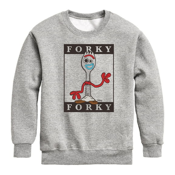 Toy Story 4 - Type Block Forky - Toddler & Youth Crewneck Fleece Sweatshirt