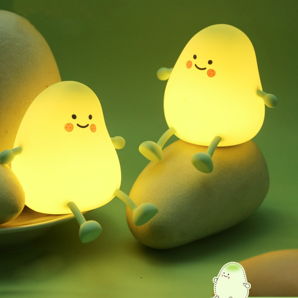 Night Light for Kids, Silicone Sensor Pat Light, Bear Lamp Cute Lamp, Silicone Dimmable Nursery Nightlight, Bedroom Home Decoration Bedside Lamp for Breastfeeding