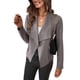 thumbnail image 1 of Abrigo PRETTYGARDEN 2025 Mujer Gamuza Sintética Gris Abierto Talle M, 1 of 9