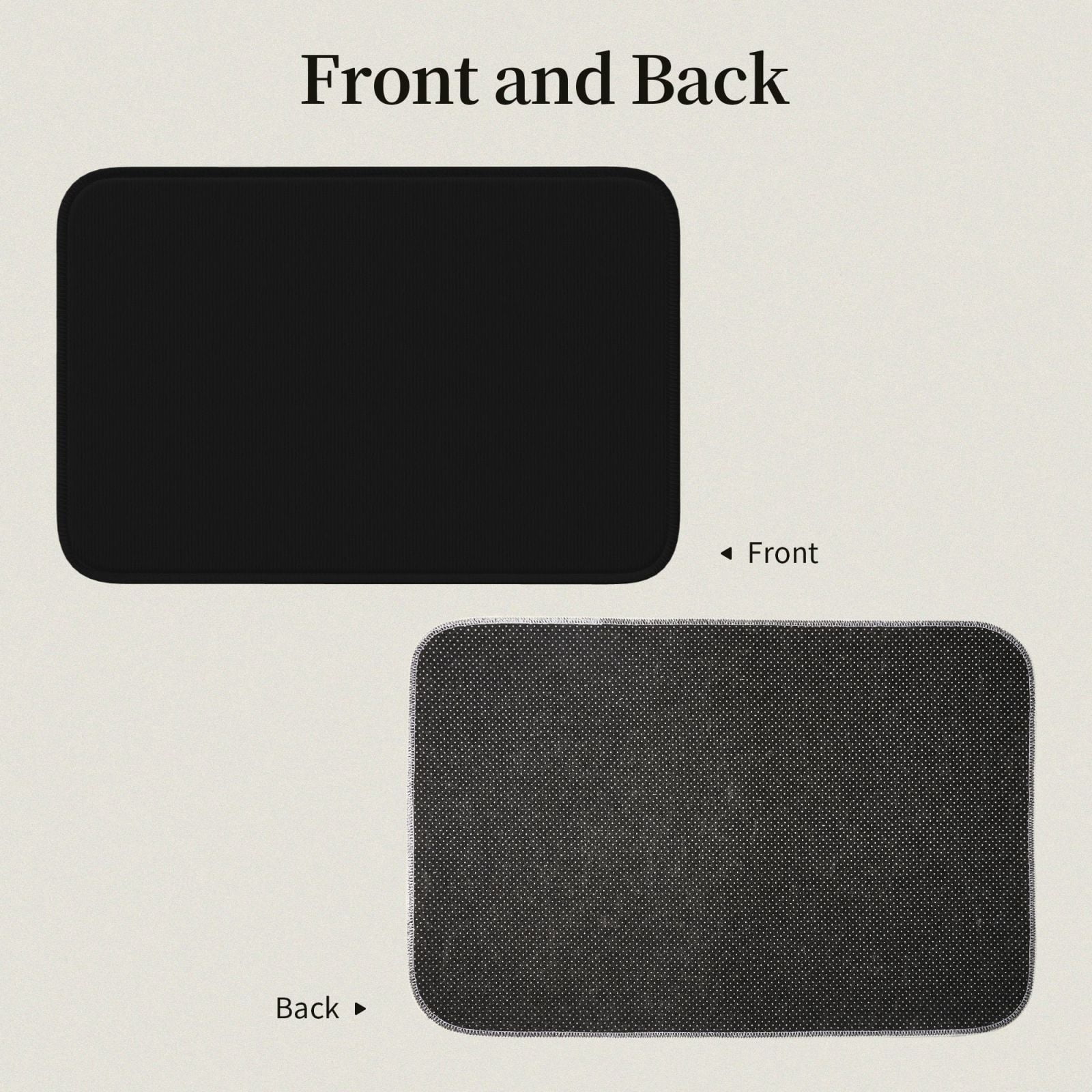 Vsdgher Black Hem Mat 40x60 - Multipurpose Doormat for Indoor & Outdoor Use - Welcome Your Guests with our Entrance Mat