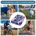 thumbnail image 6 of Yuyamidu Purple Golf Towel Boho Flower Blossom Golf Bags Cleaning Towel Golf Accessories for Women Soft and Comfortable Easy to Carry, 6 of 7