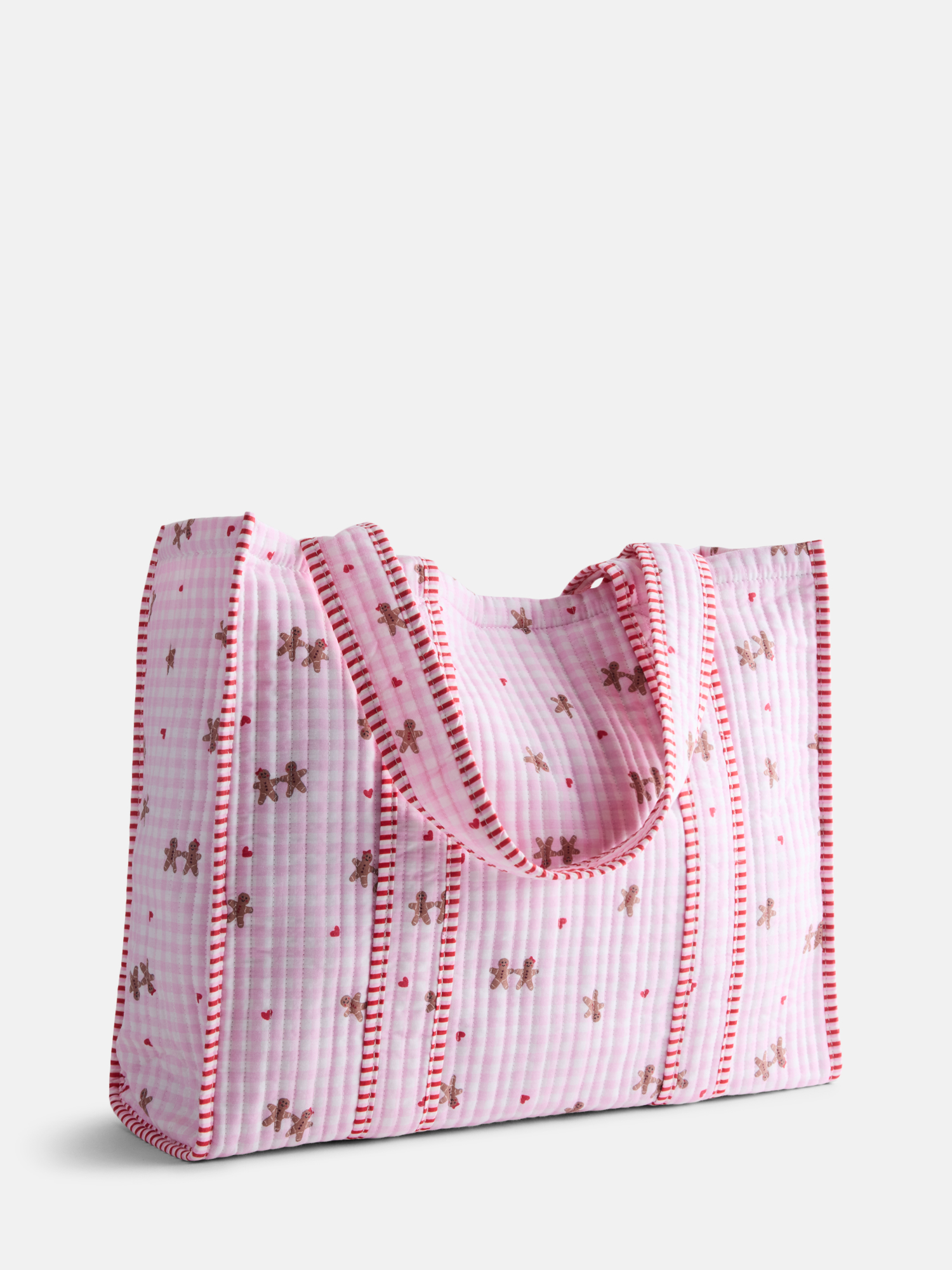 No Boundaries Quilted Tote Bag, Pink Marshmallow Gingerbread photo 2