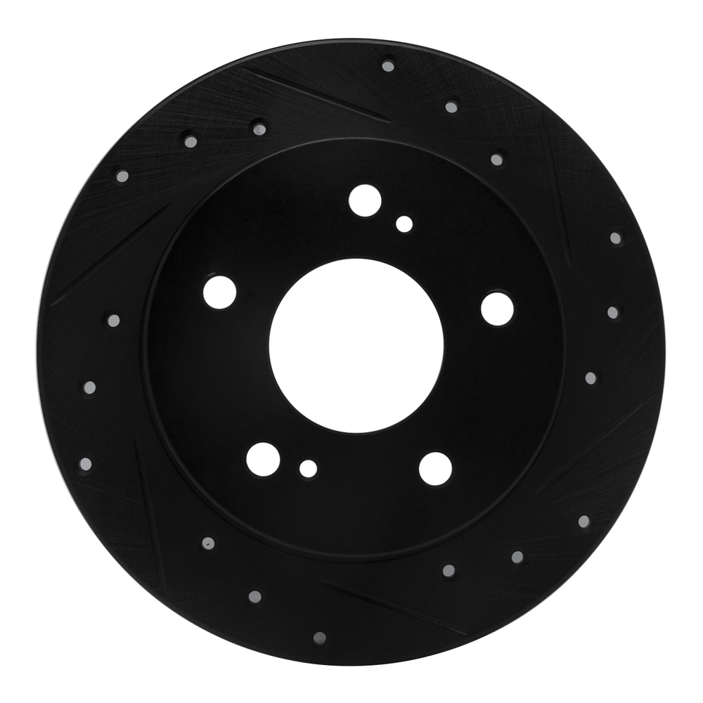 Dynamic Friction Company 633-67046R DFC Brake Rotor - Drilled And Slotted - Black