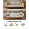 thumbnail image 3 of Brown Sofa Couch Covers for Dog,Washable Sectional Couch Slipcovers for Loveseat with Tassels,Country Barn Star Vintage Floral Watercolor House Non Slip Sofa Throw Cover Blanket Large 71''x102'', 3 of 8